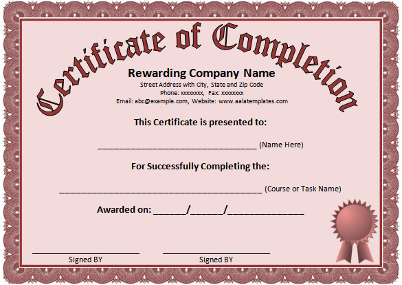 Certificate-of-Completion-Word-Templates