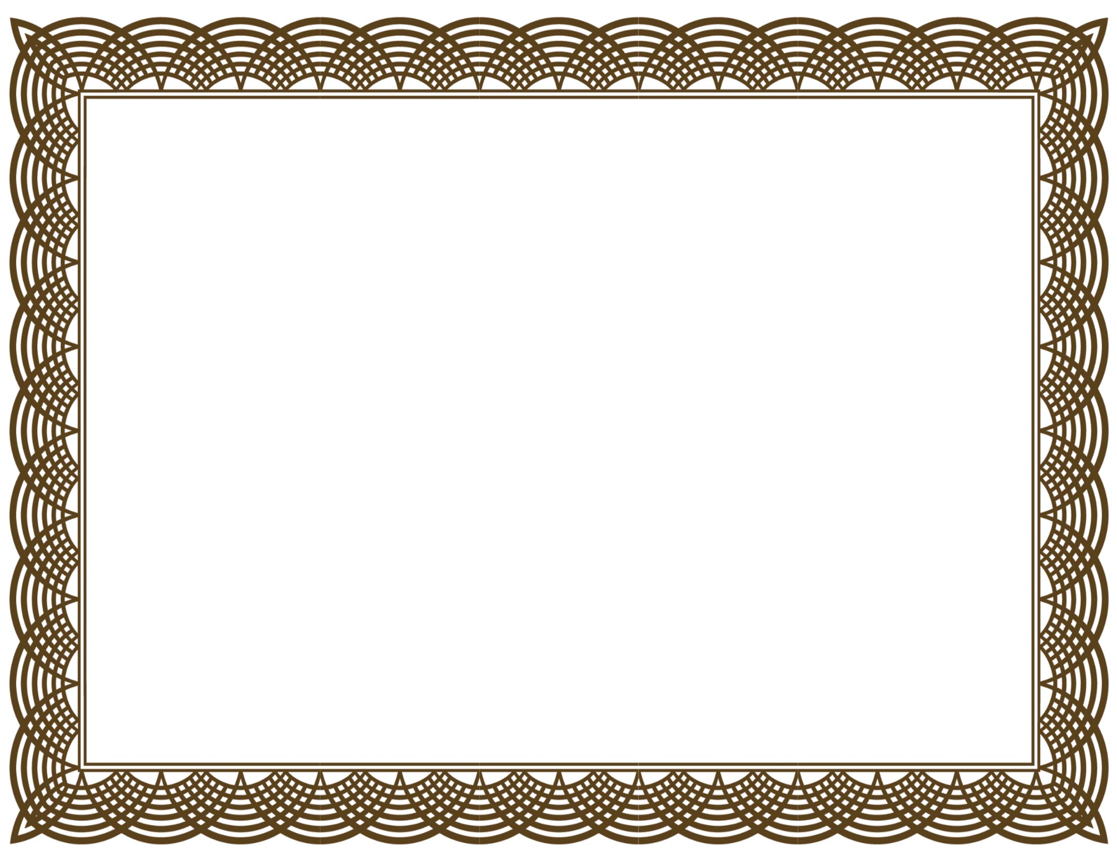 brown gift certificate template border Blank Certificates