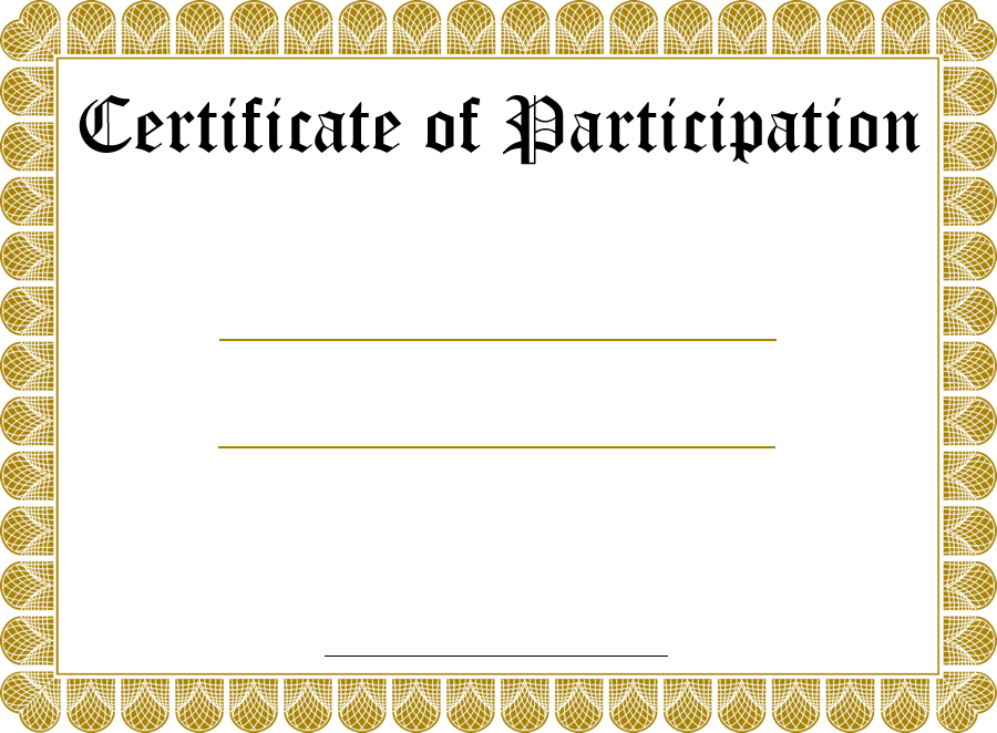 gold-participation-print-certificate-template-blank