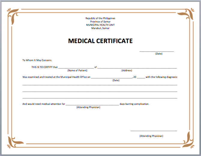 How To Make Medical Fitness Certificate