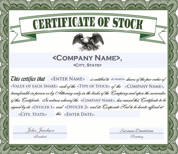 Sample-Stock-business-certificate-template