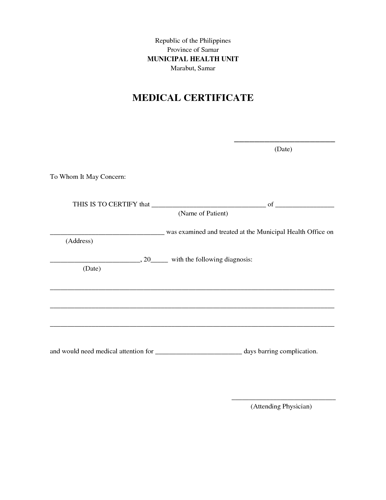 Medical Certificate Forms Printable Hot Sex Picture 1883