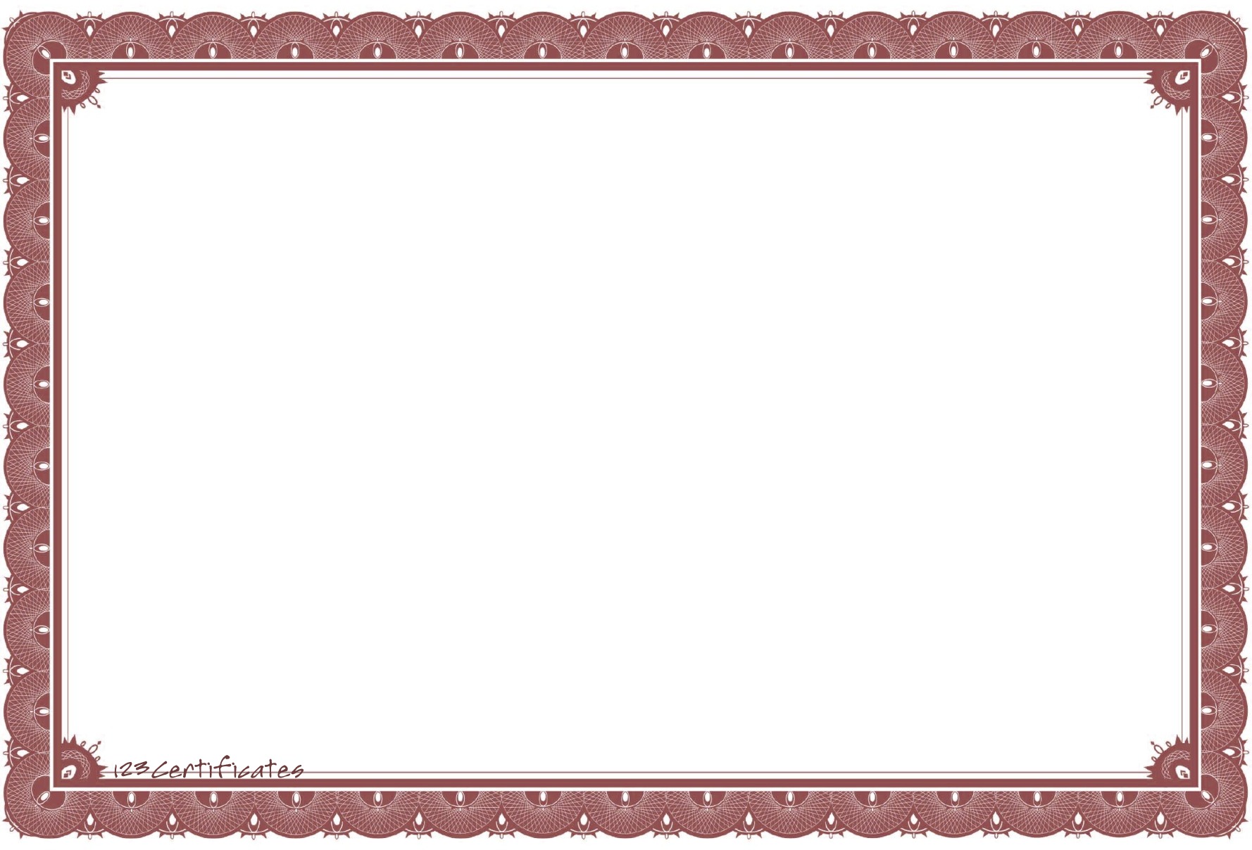 border-red-blank-printable-certificate-template