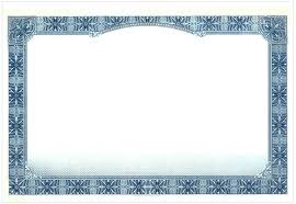 image-Blank Stock Certificates Border Only Certificates