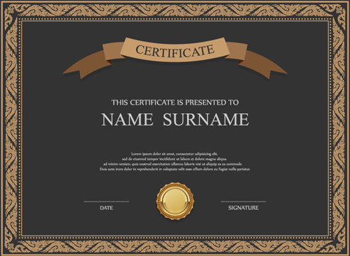 vintage-certificate-borders/vintage-pattern-certificate-template-free-vector-download