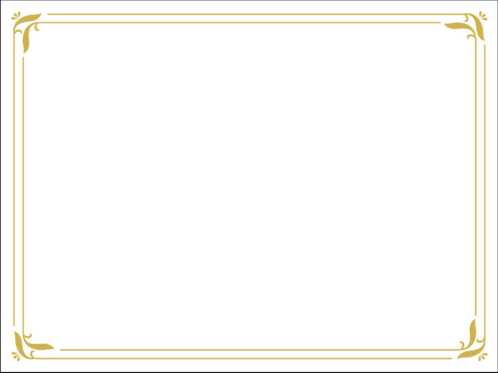 word-doc-Download Simple gold certificate border PPT Template
