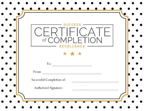 Blank-Excellence-Certificate-Of-Completion