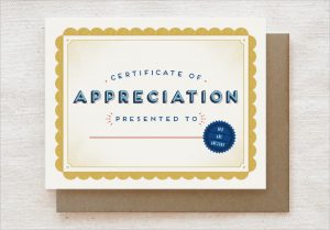 Thank You Card Certificate Of Appreciation Certificate Thank You