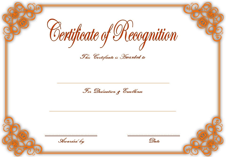 Blank Certificate Of Achievement Template The Best Template Example