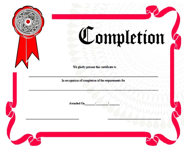 Blank Certificates