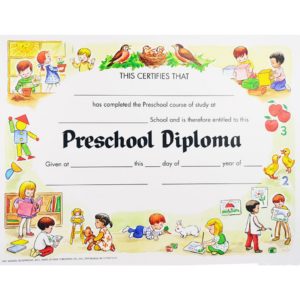 preschool diploma blank certificates