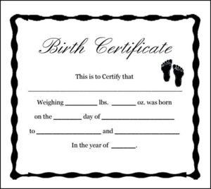 Birth Certificate Blank Templates | Blank Certificates