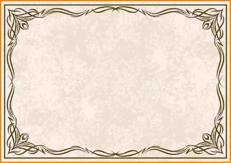 Modern Certificate Border Printable Vintage Backgrounds Blank Certificates