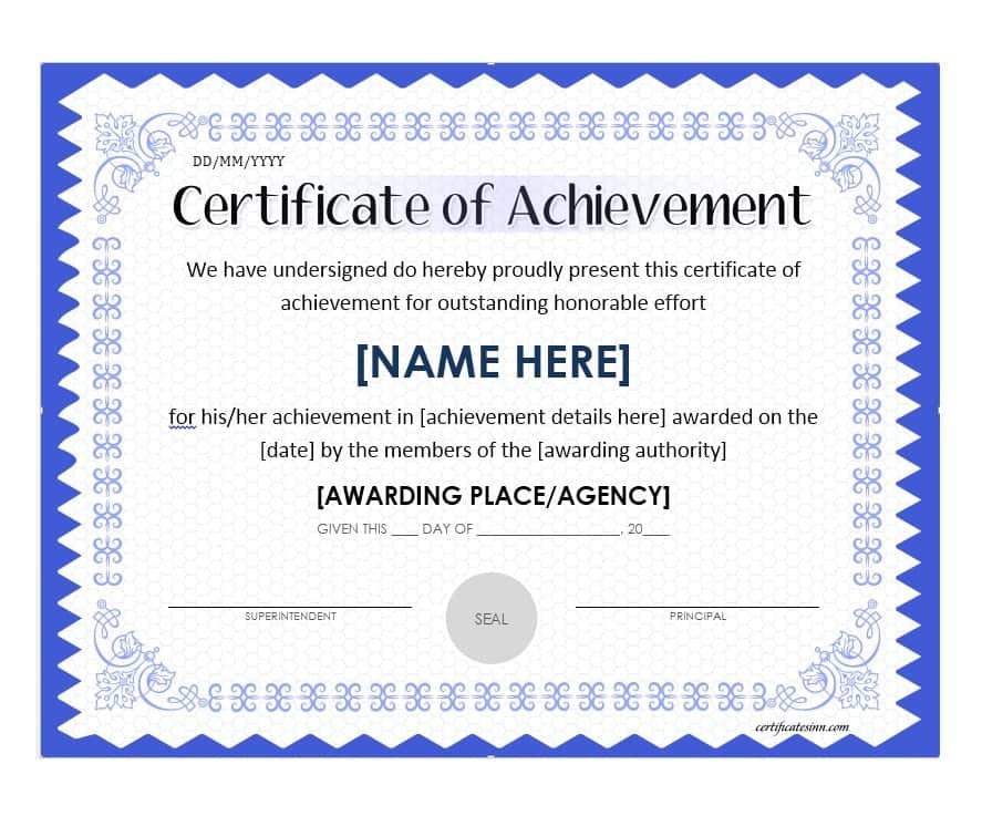 012-certificate-of-achievement-template-word-free-printable-with-regard