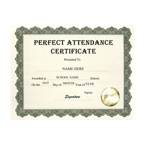 Perfect-Attendance-Certificate-Free-Template-vector